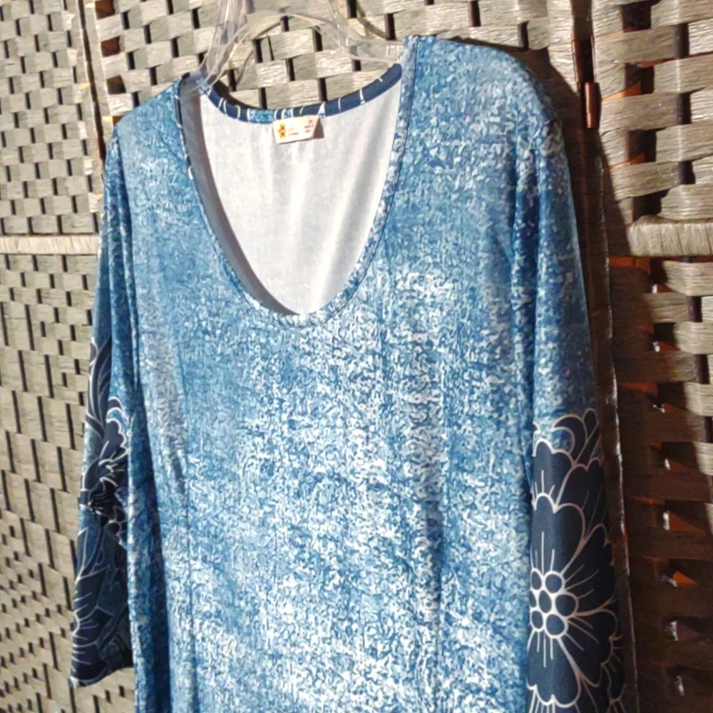 Sunflower by Firmiana Lose Fitting Blouse Top Tunic 3X - Picture 4 of 10